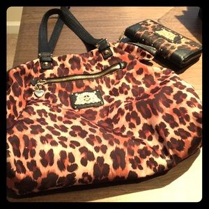 Cheetah print juicy couture purse and wallet